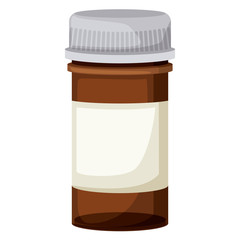 bottle container drugs isolated icon vector illustration design