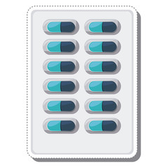 pills drugs isolated icon vector illustration design