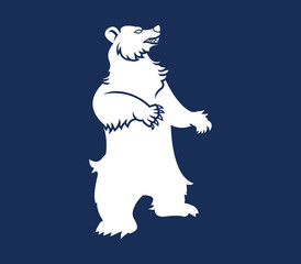 Vector illustration of bear mountain silhouette