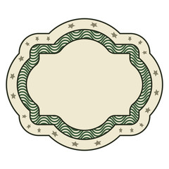 dollar emblem seal isolated icon vector illustration design