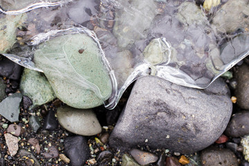 Close-up of melting ice in Jokulsarlon - Iceland