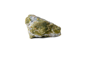 Malachite mineral stone isolated on white background