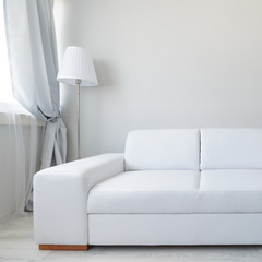 Comfortable leather double sofa
