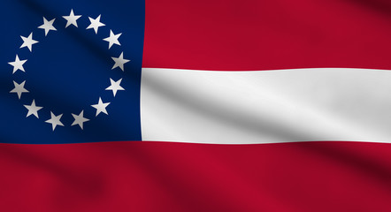Fototapeta na wymiar Flag of the CSA 1861-1863