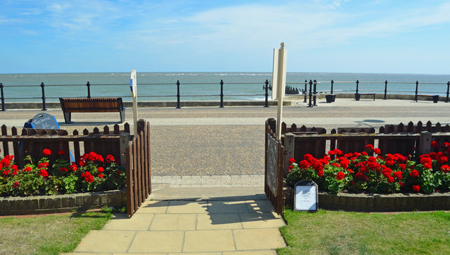 View of Sea and promenade from Garden