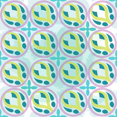 Seamless vector pattern in Spanish style with brush strokes