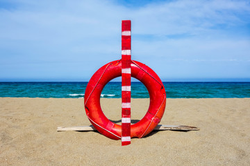 Lifebuoy on the beach