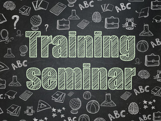 Studying concept: Training Seminar on School board background