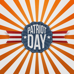 Patriot Day Text on paper Badge