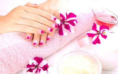 Woman's hands with beautiful manicure