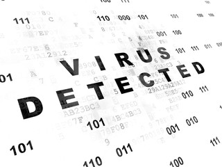Privacy concept: Virus Detected on Digital background