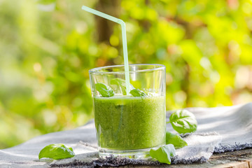 Fresh mousse cucumber celery basil