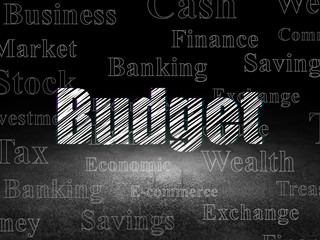 Fototapeta premium Money concept: Budget in grunge dark room