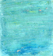 Fototapeta na wymiar Teal blue mixed media texture with brush strokes