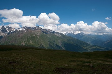 Hiking in mountain