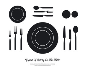 layout of cutlery on the table