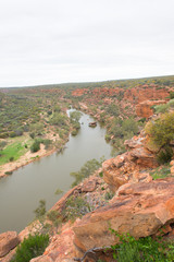 Fototapeta na wymiar Panoramic view of Murchison River in Kalbarri National Park, Western Australia.
