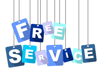 free service, blue vector free service, flat vector free service, background free service