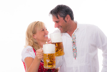 anstoßen mit einem mass bier