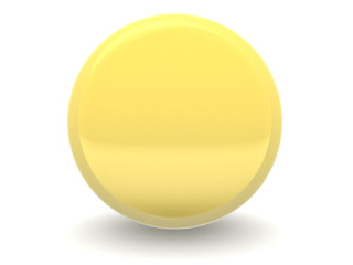 3d yellow sphere