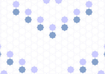 Simple design polygons Arabic inspiration blues
