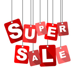 Obraz na płótnie Canvas super sale, red vector super sale, flat vector super sale, background super sale
