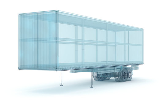 recommend clip art: Cargo container, wire model. My own design, 3D illustration