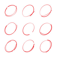 red hand drawn circle highlighter