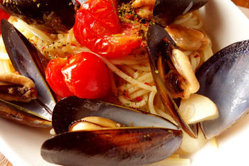 ムール貝 パスタ