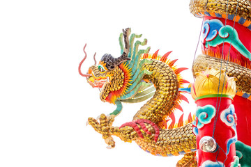 Chinese style dragon statue
