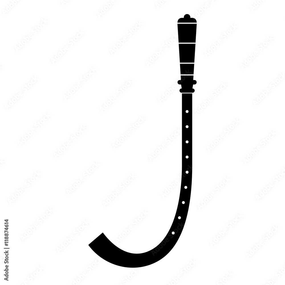 Sticker crumhorn, musical instrument