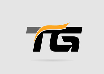 Letter T and G logo template
