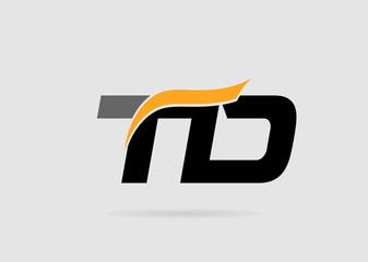 Letter T and D logo template
