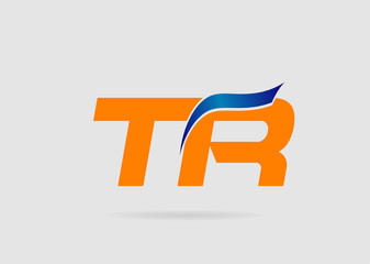 Letter TR, t and r logo vector
