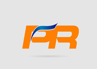 Letter PR, p and r logo vector
