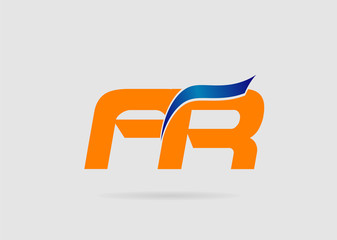 Letter AR, a and r logo vector
