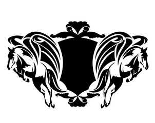 pegasus horses heraldic design