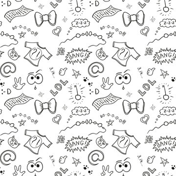 Youth seamless pattern. Vector child textile ornament or design for wrapping paper.