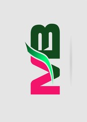 Letter M and B logo vector
