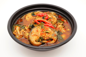 spicy cat fish delicious food and favorite food in thailand