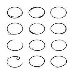 hand drawn circle markers
