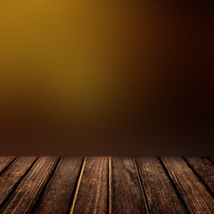 Naklejka na ściany i meble ..Old wooden table with defocused blurred background. Dark brown