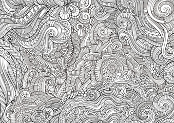Abstract sketchy decorative doodles hand drawn ethnic pattern