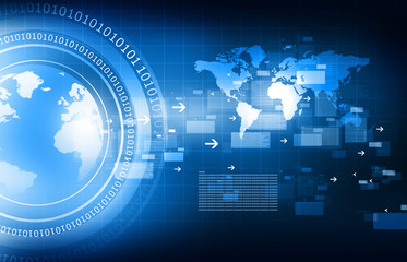 Global communication technology background.