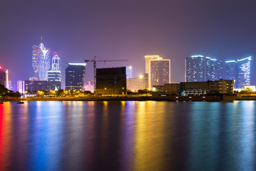Fototapeta na wymiar Macao skyline at night
