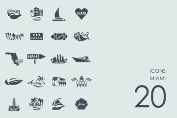 Set of Miami icons