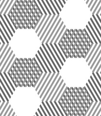 Vector seamless texture. Modern abstract background. Repeated tiles with hexagons.