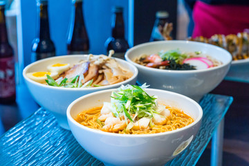 Noodle Dishes in Restaurant