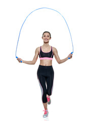  woman fitness exercises isolated