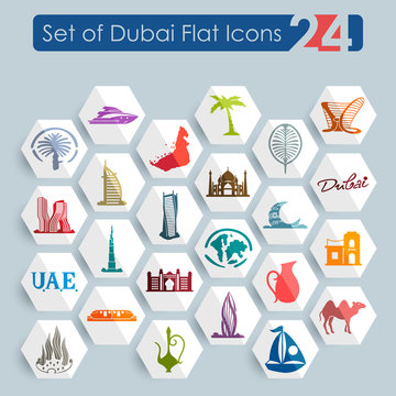 Set of Dubai icons
